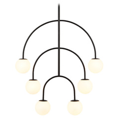 Elk Lighting Doby Matte Black Pendant Light with Globe Shade