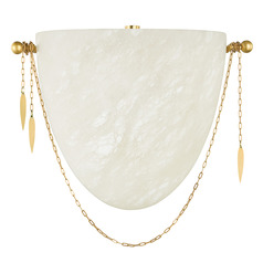 Corbett Lighting Fabriano Vintage Polished Brass LED Sconce