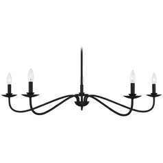 42-Inch Chandelier in Matte Black by Meridian