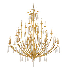 Corbett Lighting Prosecco Gold Leaf Chandelier