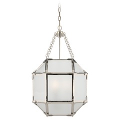 Suzanne Kasler Morris Lantern in Polished Nickel by Visual Comfort Signature