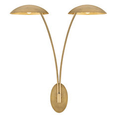 Glenn 2-Light Sconce in Heritage Brass & Gold Leaf by Fredrick Ramond