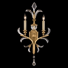 Fine Art Lamps Beveled Arcs Gold Leaf Sconce