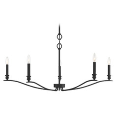 42-Inch Chandelier in Matte Black by Meridian