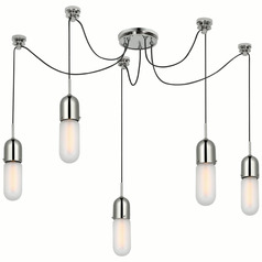 Thomas OBrien Junio Chandelier in Polished Nickel by VC Signature