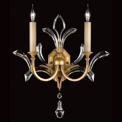 Fine Art Lamps Beveled Arcs Gold Leaf Sconce