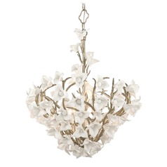 Lily Enchanted Silver Leaf Pendant by Corbett Lighting