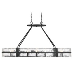 Hudson 10-Light Matte Black Oval Chandelier by Savoy House