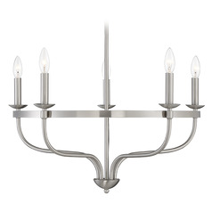 5-Light Chandelier in Brushed Nickel by Meridian