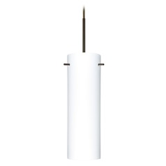 Besa Lighting Copa Bronze LED Mini-Pendant Light with Cylindrical Shade