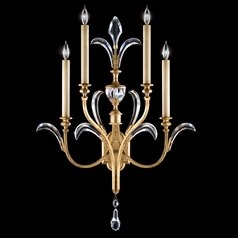 Fine Art Lamps Beveled Arcs Gold Leaf Sconce