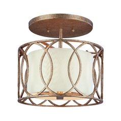 Sausalito 12.25-Inch Semi-Flush Mount in Silver Gold by Troy Lighting