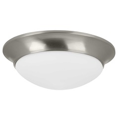 Etched Glass Brushed Nickel 2-Light Flush Mount by Progress Lighting