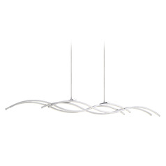Sly 46-Inch LED Pendant in Silver by Eurofase Lighting