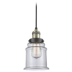 Canton Black Antique Brass Mini Pendant by Innovations Lighting