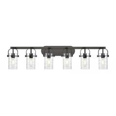 Pilaster II 6-Light Bath Light in Matte Black by Innovations Lighting
