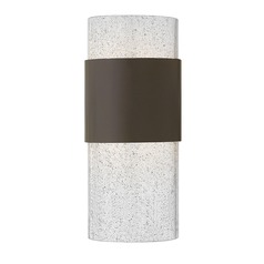 Seeded Glass LED Outdoor Wall Light Bronze by Hinkley Lighting