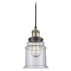 Canton Black Antique Brass Mini Pendant by Innovations Lighting