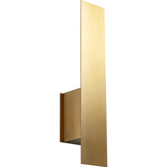 Reflex 20-Inch High Wall Sconce in Aged Brass by Oxygen Lighting
