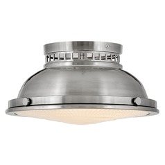 Emery 12.75-Inch Polished Antique Nickel Flush Mount by Hinkley Lighting