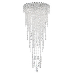 Schonbek Worldwide Lighting Chantant Polished Stainless Steel Flushmount Light