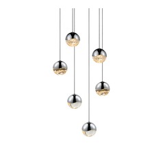 Grapes Polished Chrome 6-Light LED Multi-Light Pendant by Sonneman Lighting