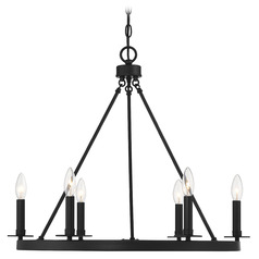 26-Inch Wide Chandelier in Matte Black by Meridian
