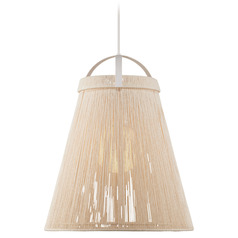 Currey and Company Parnell White / Gesso White Pendant Light with Globe Shade