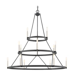 Doran 40.25-Inch Wide Chandelier in Mottled Black by Quoizel Lighting