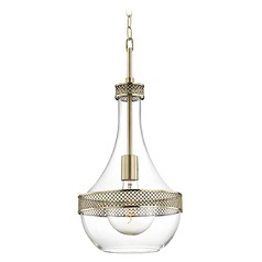 Hagen Aged Brass Pendant by Hudson Valley Lighting