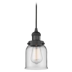 Small Bell Matte Black Mini Pendant by Innovations Lighting