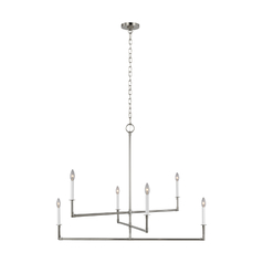 Chapman & Meyers 44-Inch Bayview Polished Nickel Chandelier by Visual Comfort Studio