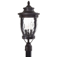 Post Light with Clear Glass in Corona Bronze by Minka Lavery
