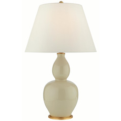 Visual Comfort Signature Collection Yue Coconut Porcelain Table Lamp with Empire Shade