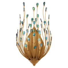 Currey and Company Delphos Gold / Natural Sconce