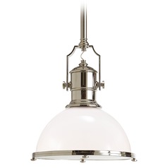 E.F. Chapman Country Industrial Pendant in Nickel by Visual Comfort Signature