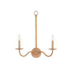 Saxon 2-Light Wall Sconce in Saddle Tan by Currey & Company