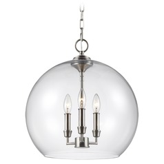 Lawler Satin Nickel Pendant by Visual Comfort Studio