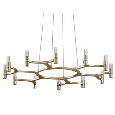 Corbett Lighting Nexus Warm Silver Leaf LED Chandelier