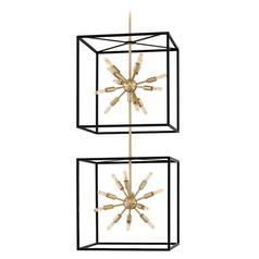Aros 51.50-Inch High Black Stacked Chandelier by Hinkley Lighting