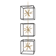 Aros 82.75-Inch High Black Stacked Chandelier by Hinkley Lighting