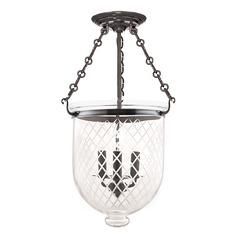 Hampton Historic Nickel Semi-Flush Mount by Hudson Valley Lighting