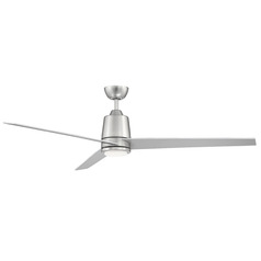 56-Inch LED Fan in Brushed Nickel by Meridian