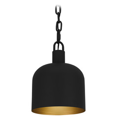 Quoizel Lighting Quoizel Piccolo Pendant Matte Black Mini-Pendant Light with Bowl / Dome Shade