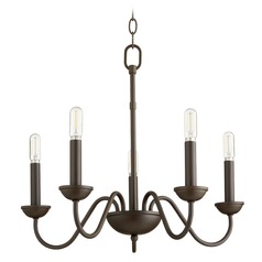 Oiled Bronze Chandelier by Quorum Lighting