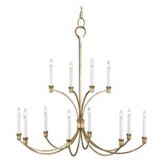 Chapman & Meyers Westerly 40-Inch Antique Gild Chandelier by Visual Comfort Studio