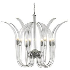 Cisne 8-Light Pendant in Polished Nickel by Metropolitan Lighting