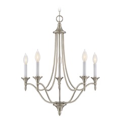 Herndon 5-Light Chandelier in Satin Nickel by Savoy House