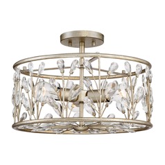 Crystal Semi-Flush Gold Meadow Lane by Quoizel Lighting