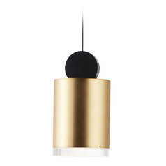 Nob LED Mini Pendant in Black & Gold by ET2 Lighting